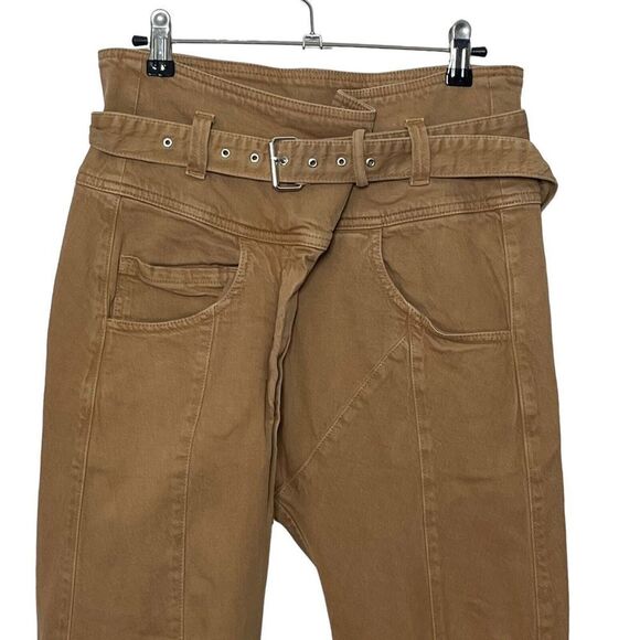 Rachel Comey Crossover Cropped Pants Brown Drop Crotch High Rise Women’s Size 0 - Picture 4 of 14